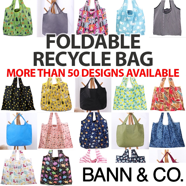 Foldable Shopping / Tote / Eco / Recycle Bag (Reusable)