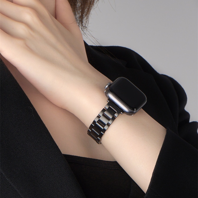 Ladies Slim Stainless Steel Strap Metal Chain For iWatch Series 9 / 8 /  7 / SE / 6 / 5 / 4 / 3 / 2  Compatible with Smart Watch Ultra 2 / ultra 41mm 45mm 40mm 44mm 49mm