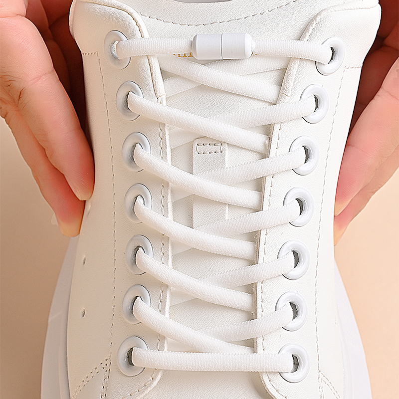 1 Pair Off-Free Shoelaces Capsule Buckle Elastic Lazy Shoelaces Fashionable Shoelaces Suitable for Sneakers