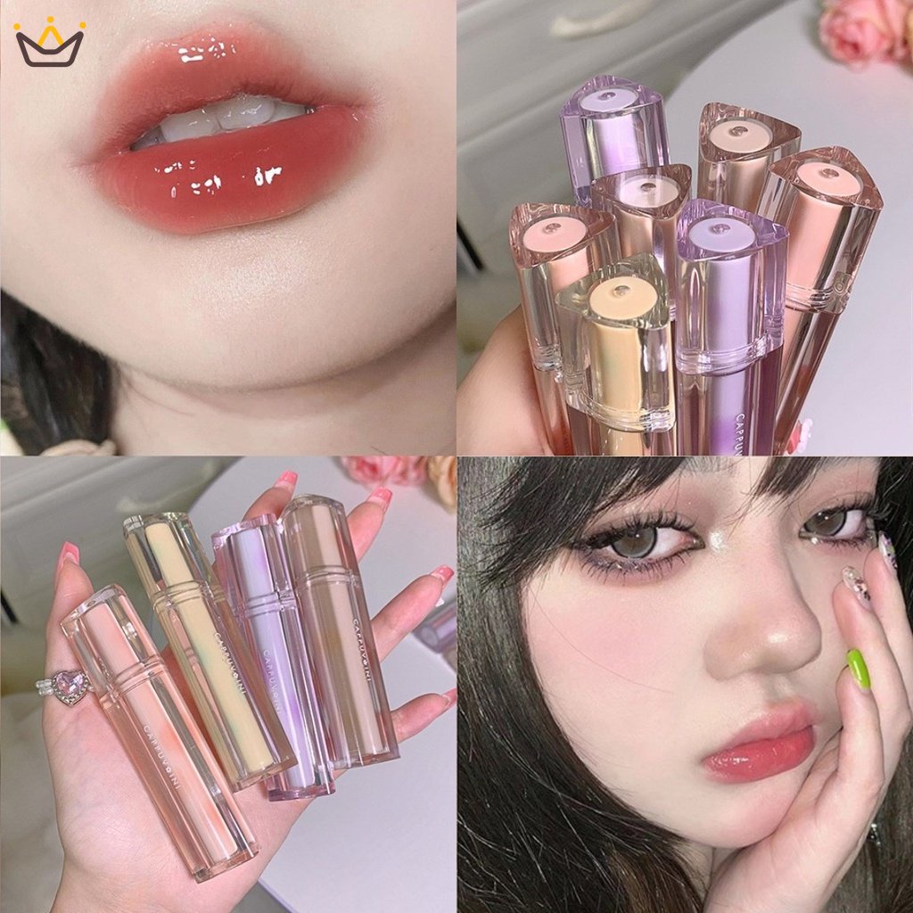 Ice tea mirror lip glaze water gloss lip gloss jelly lip triangle transparent tube lip gloss 2022 sawu