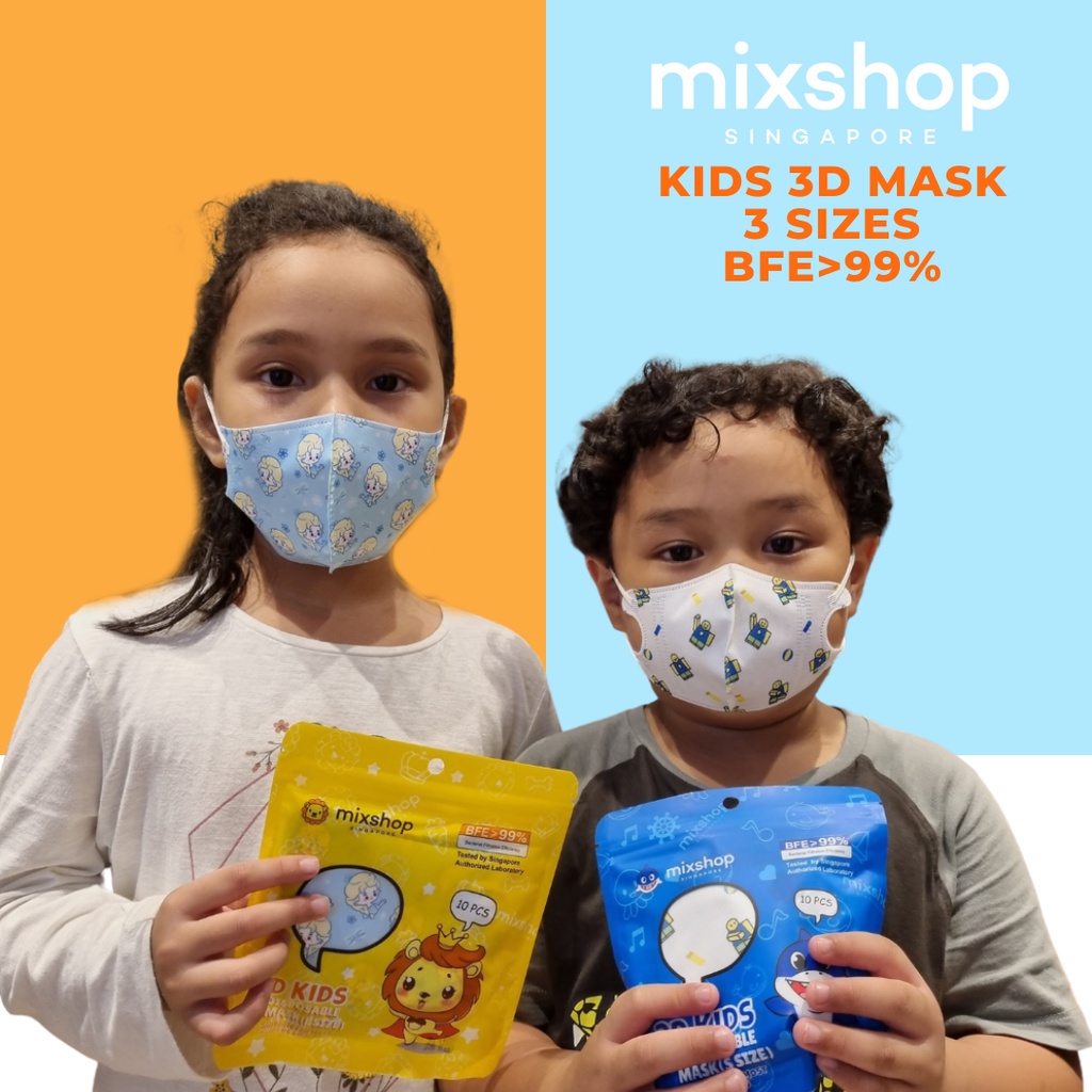 mixshop Kids 3D face mask (3 sizes available), BFE>99.9%