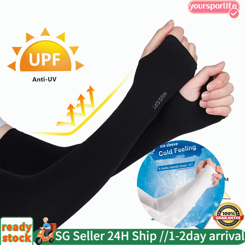 【SG 24H SHIP】1Pair ?? Anti-UV Arm Sleeves/Cycling UV Protection Outdoor Cover / Sport Cooling Arm hand sleeve handsock冰袖