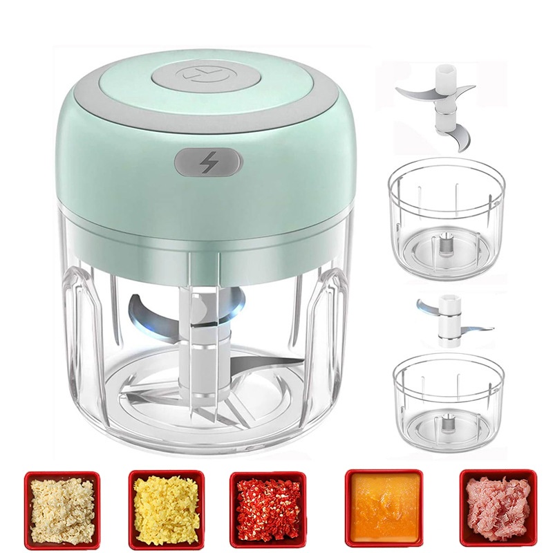 Mini USB Electric Food Chopper / Garlic Chopper / Kitchen Blender Mixer / Vegetable Meat Chilli Grinder Machine