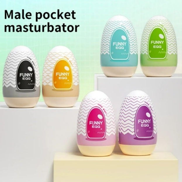 Portable EGG Sexual Toy: Silicone Oral Pleasure Device for G-spot Stimulation - 6 Stylish Egg Cup Designs Masturbator